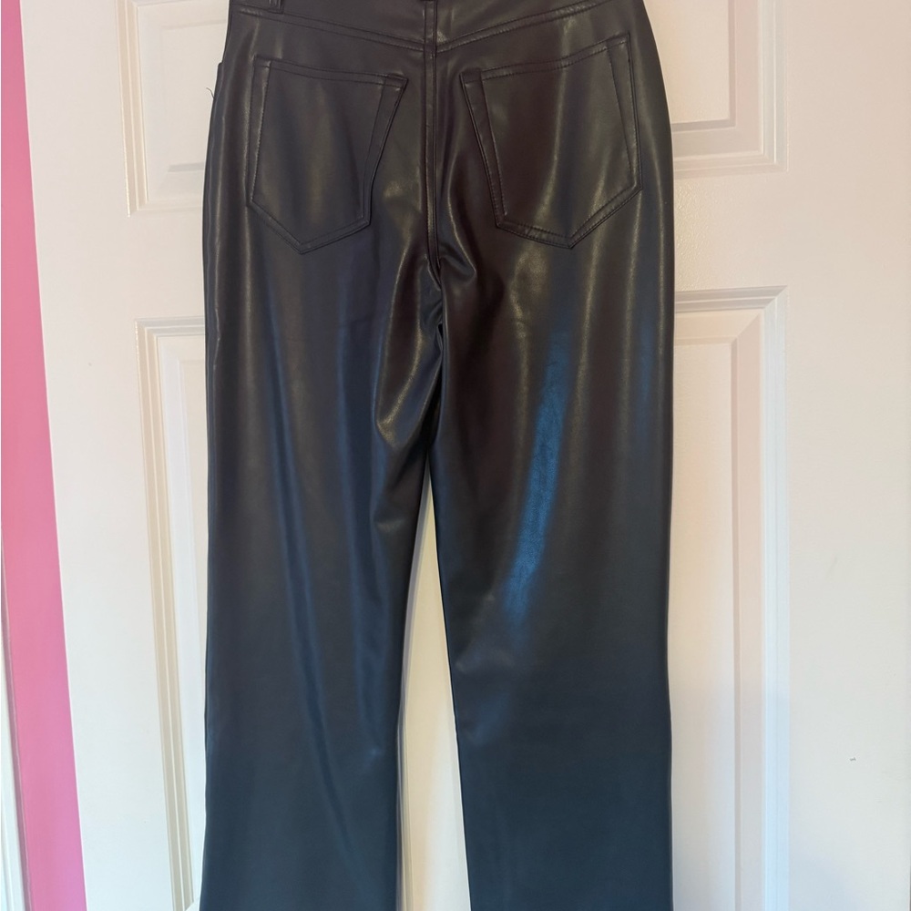Abercrombie & Fitch Black High Rise Soft Vegan Leather Pants